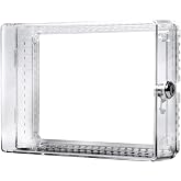 TayMac Plastic Thermostat Cover, Large, Includes Tumbler Lock, Clear | Heavy Duty Low Profile, Tamper Proof Thermostat Lock Box With Two Keys, Rotating Hinge, 9.75 in. Wide