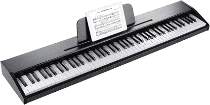 Amazon Zhruns 電子ピアノ 鍵盤 最新版の デジタルピアノ 高音質 コンパクト 軽量 多機能 移動収納便利 愛好家と初心者と子供向け練習用に最適 ペダル付き Midi対応 黒い 電子ピアノ 楽器