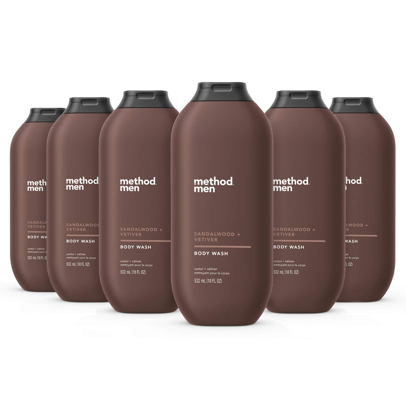 Method Method Men Body Wash, Sandalwood + Vetiver, 18