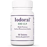 ARG Optimox Iodoral 12.5 mg - Iodine & Potassium Iodide Supplement for Thyroid & Metabolic Balance Support - Free of Soy & Gluten - 90 Servings - 90 Tablets