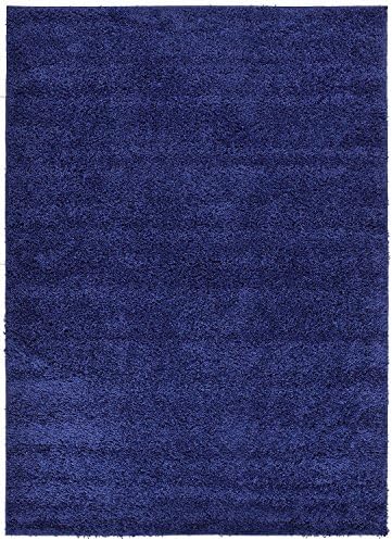 Giantech Shag Area Rugs, Mat Collection Solid Color, Navy Blue