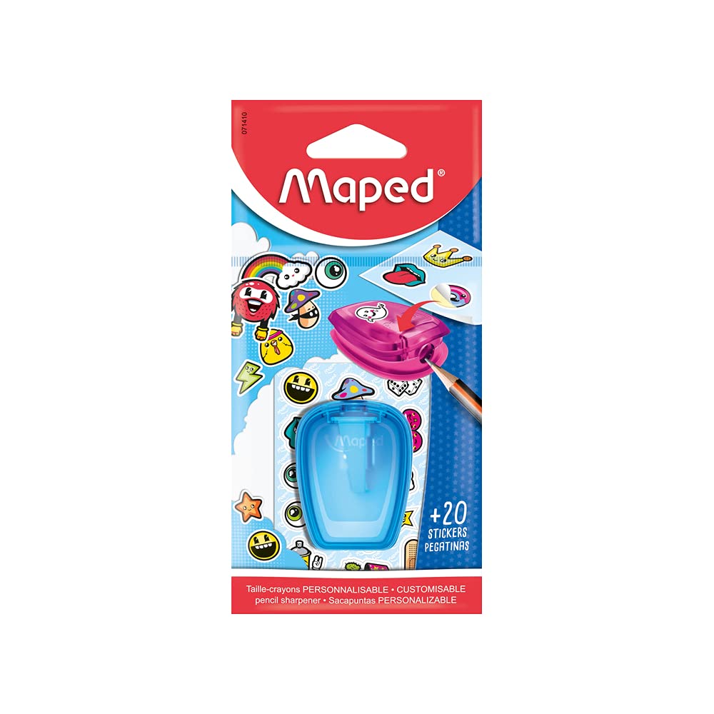 Maped Stick'Art Pencil Sharpener and Stickers (Assorted Colours) — image 1