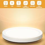 Aigostar 12W LED Ceiling Light Warm White 3000K 1300LM Round Flush Mount view 4