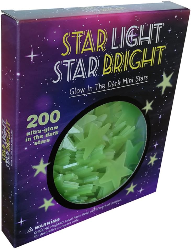 MissGarden 200pcs Home Wall Celling Glow in The Dark Stars Wall Stickers Decal for Kids Room