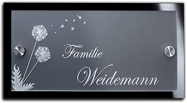 Hochwertiges Namensschild Hausnummer Mit Gravur Aus Acrylglas