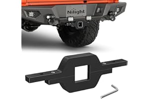 Nilight 1-1/4 inch Towing Hitch Mount Bracket for Truck Trailer RV SUV Pick Up fit Dual LED Work Light Reverse Rear Back Up O