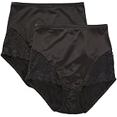 Bali Women’s Firm Control Shapewear Brief with Lace Fajas 2-Pack DFX054