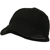 Rasta/NYE Army Cadet Style Beanie Cap | Pre-curved bill, acrylic, thick soft warm feel, fall winter wear, one size, hand wash only