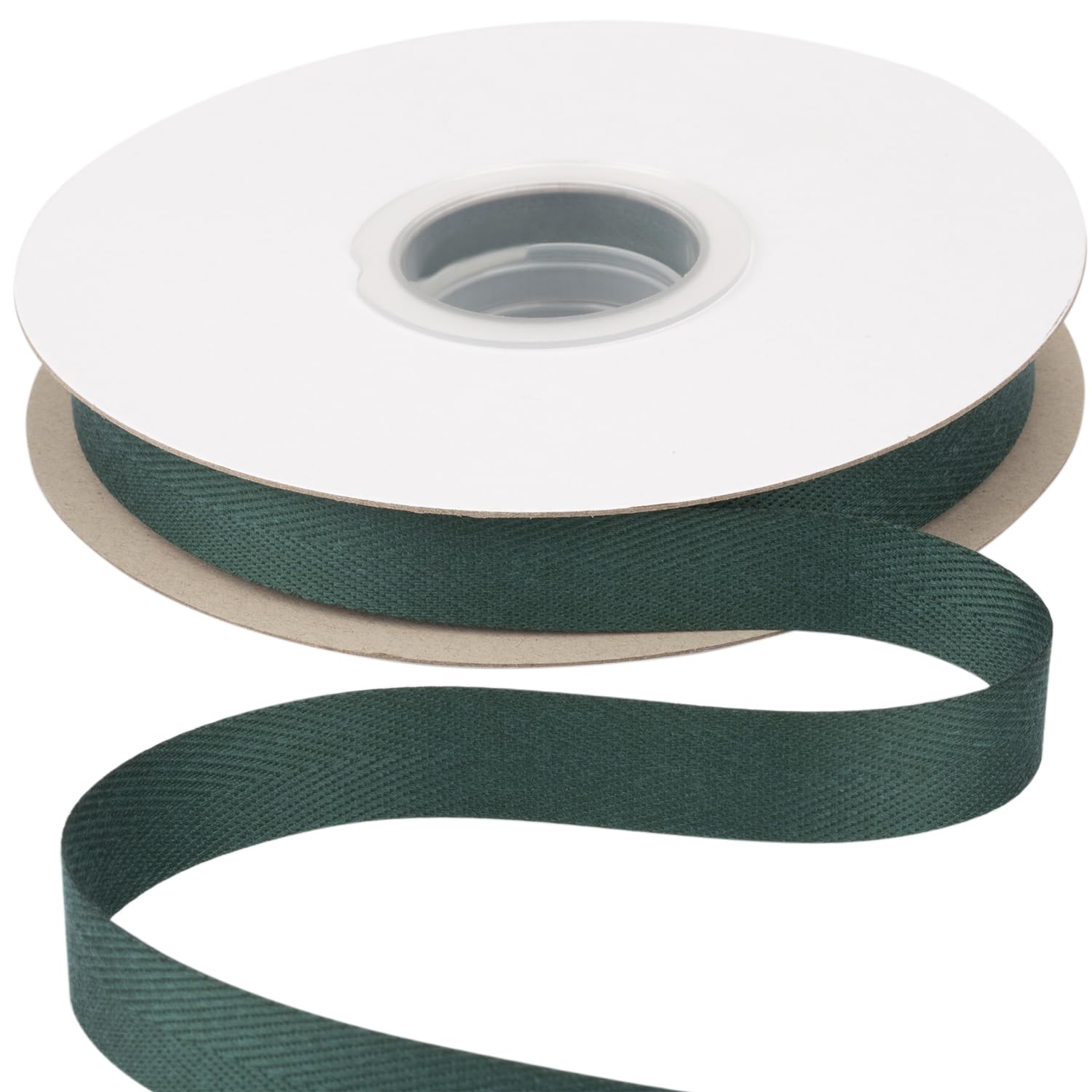 Ribbonitlux Tape Twill Ribbon 16mm x 22.5 Meters, Soft Spruce Herringbone Bias Tape for DIY Craft, Sewing, Gift Wrapping, and Home Decor