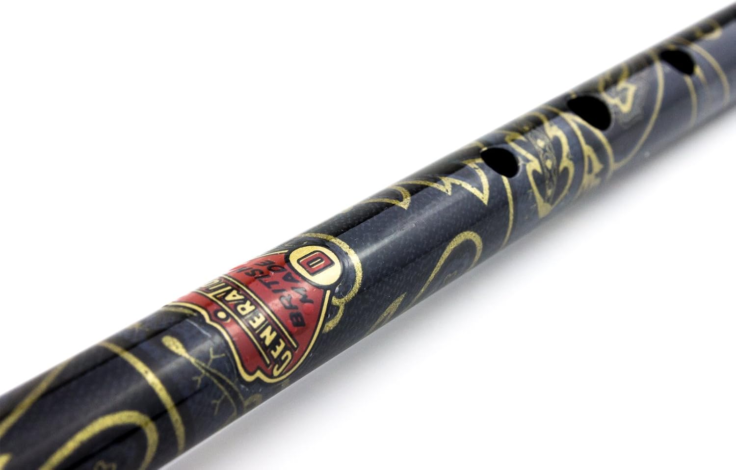 Generation 700518 Boho Model Designer English Tin Penny Whistle in D Gift Pack (Paisley Black), GEWA