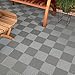 Deck and Patio Flooring Tile (Set of 30) Color: Brown