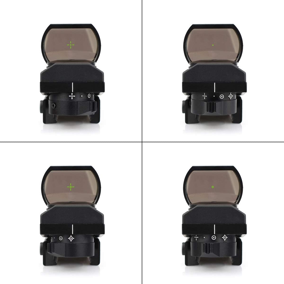 SVBONY Red and Green Dot Sight Reflex Sight Tactical 4 Reticles 5 Brightness Levels 20mm Mount 33mm Reflex Lens and 2 Allen Screws (Black) : Sports & Outdoors