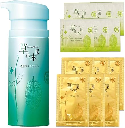 Amazon 旧商品 Amazon限定 草花木果 そうかもっか 透肌マスクジェル 90g クレンジングオイル 美白美容液サンプル付き いちご鼻 黒ずみ 毛穴ケア パック 草花木果 フェイスパック 通販