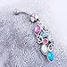 coromose 1PC Mixed Color Rhinestone Jewelry Navel Body Piercing Belly Button Rings
