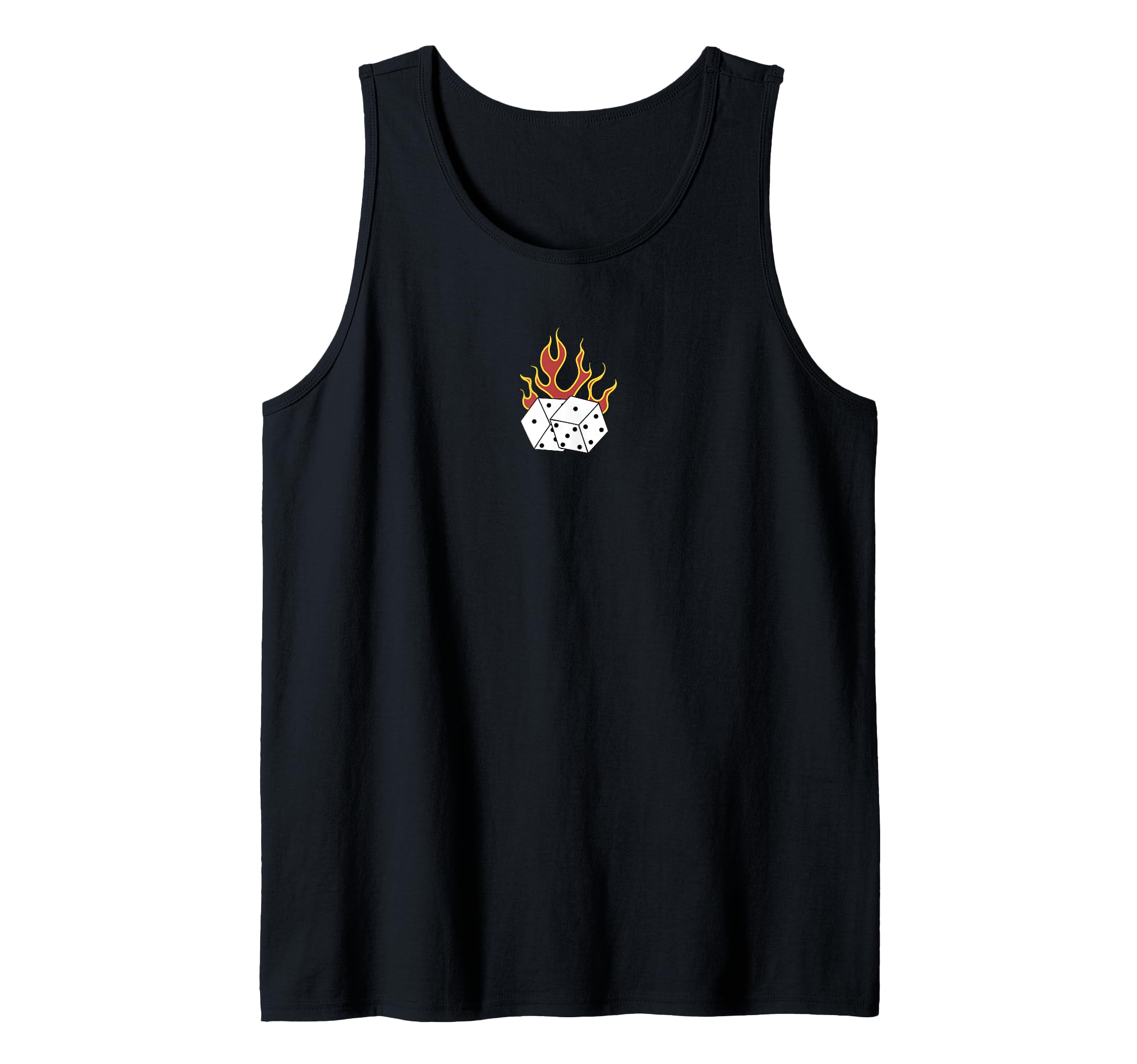 Flaming Dice Centre Icon Tank Top