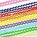 Dandan DIY 50yards Multi-Colors Colorful 5mm Wave Bending Fringe Trim Ribbon for Clothes Dress Sewing Flower Making Home Party Wedding Decoration Lace Ribbon Craft Supply