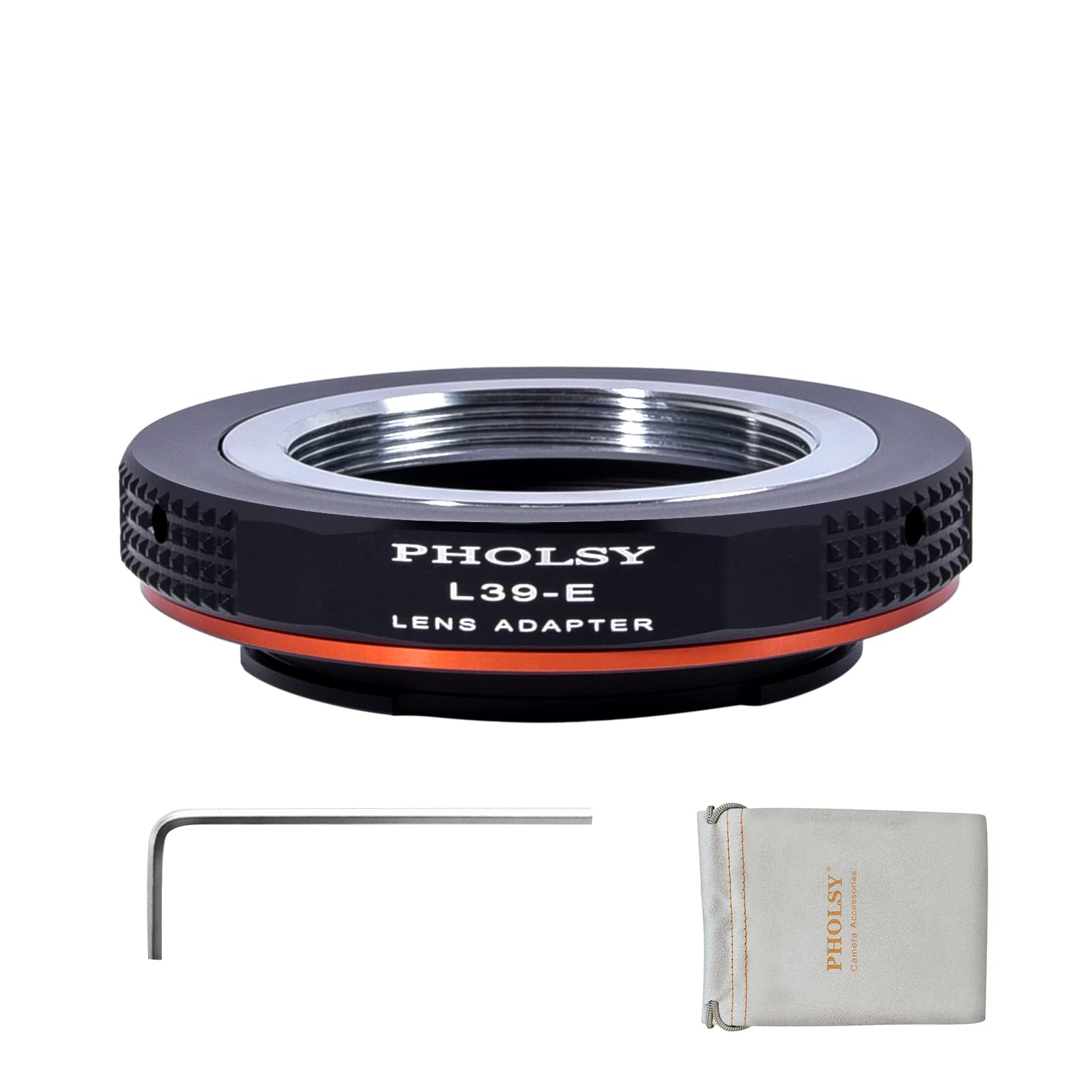 PHOLSY Lens Mount Adapter Compatible with Leica M39 L39 LTM 39mm Lens to Sony E-Mount Camera Body a1, a9 ii, a7S ii, a7R, a7C, a7, a6600, a6500, a6400, a6300, a6100, a6000, a5100, a5000, NEX-7/6/5