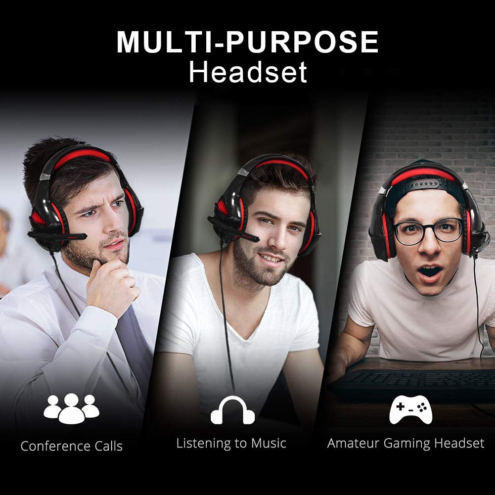 DeepDream Gaming Headset for PS4 Xbox One PC,Stereo Sound Headphones with Microphone