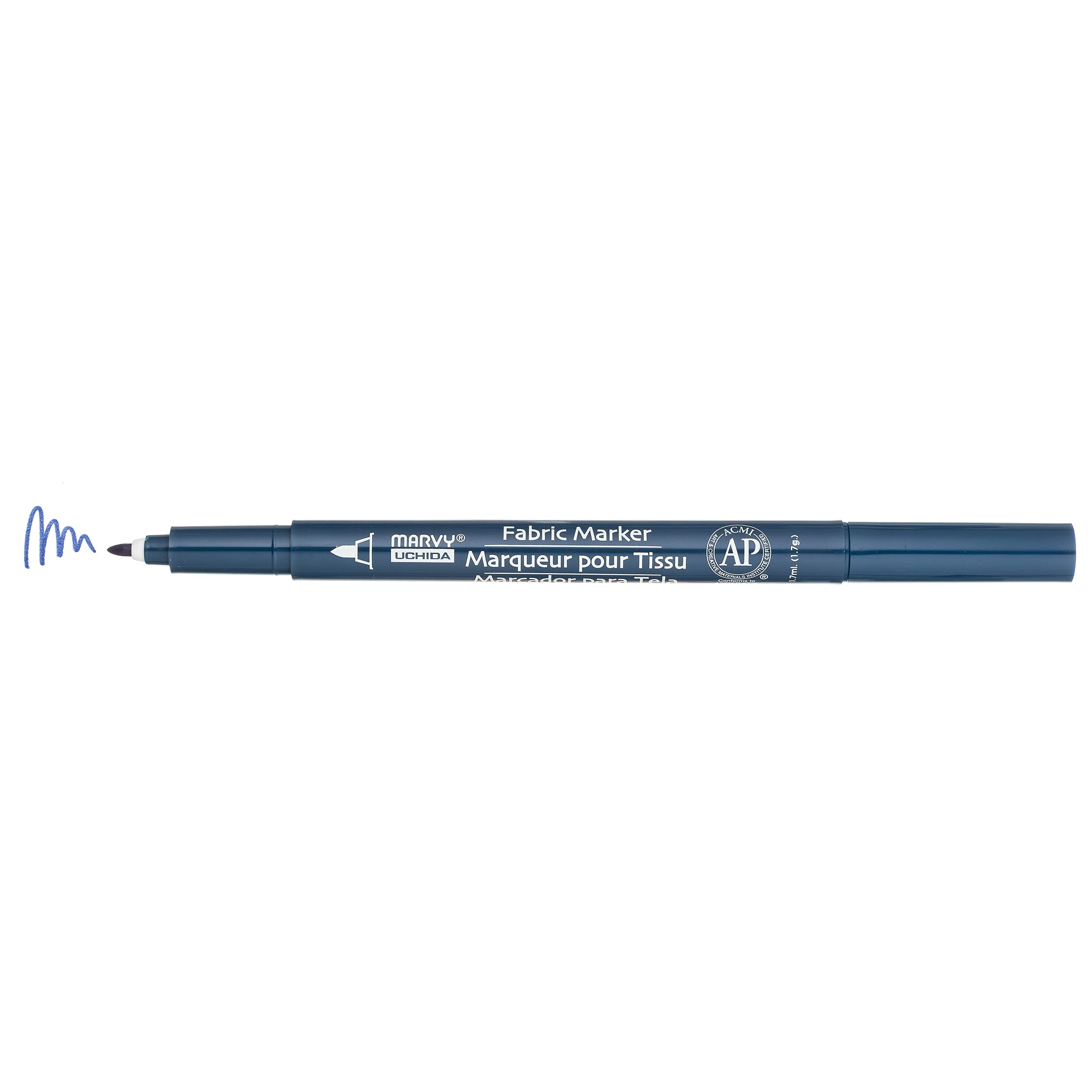 Uchida 522-C-33 Marvy Fine Point Fabric Marker, Navy