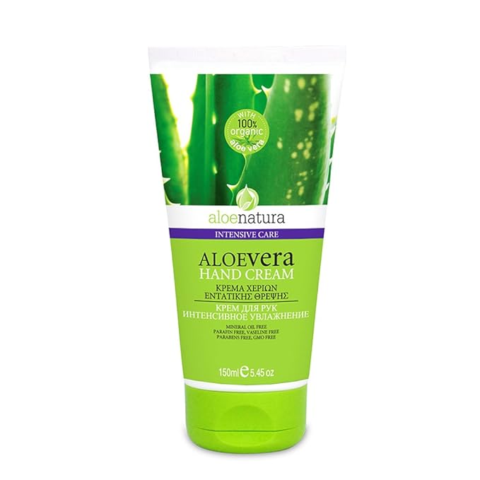 homemade hand cream with aloe vera