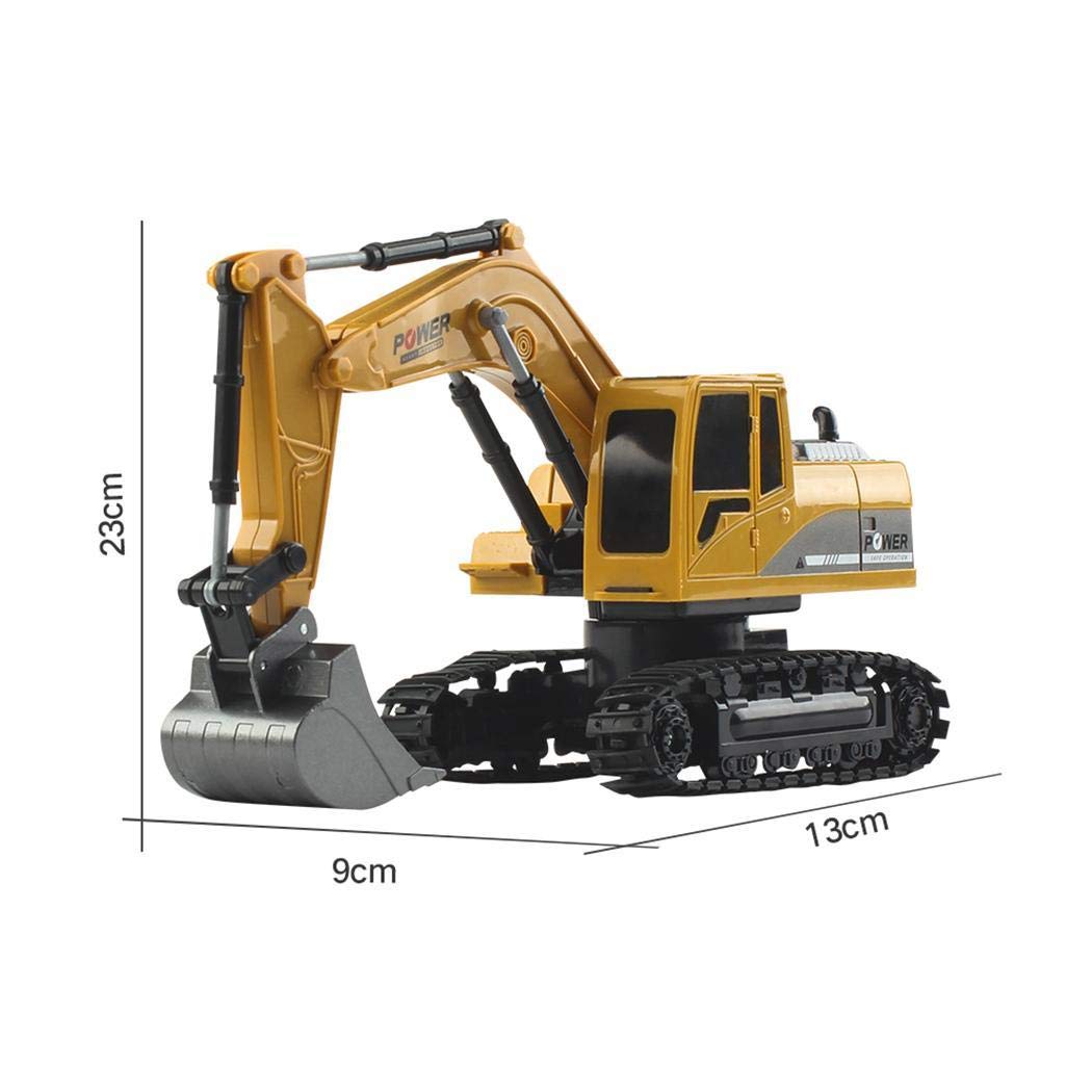 banlany 1:24 Four-Wheel Drive Crawler Excavator Remote Control Car Toy Educational with Light Toy Gift for Kids