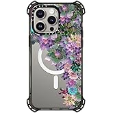 CASETiFY Bounce iPhone 15 Pro Max Case [6X Military Grade Drop Tested / 21.3ft Drop Protection/Compatible with Magsafe] - Flower Prints - My Succulent Garden - Clear Black