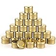SONVIIBOX 24pcs Gold Candle Tins, 4oz, DIY Candle Making Kit, Storage Jars, Adult, Unisex, Traditional, Christmas