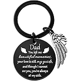 igvean Sympathy Gifts for Loss of Dad Memorial Dad Keychain Memorial Gifts for Loss of Father Bereavement Grief Gift In Memory of Loved One Keychain for Dads