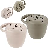 PandaEar 2 Pack Toddler Snack Pots Collapsible Silicone Spill Proof Pot view 1