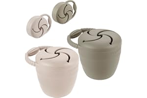 PandaEar 2 Pack Silicone Snack Containers for Toddlers Kids | Collapsible Snack Cups Toddler No Spill | Baby Snack Catcher fo