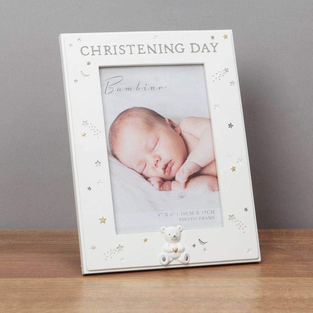 Widdop and Co Bambino 4x6 Resin Christening Day Photo Frame