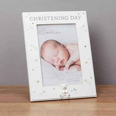 Widdop and Co Bambino 4x6 Resin Christening Day Photo Frame