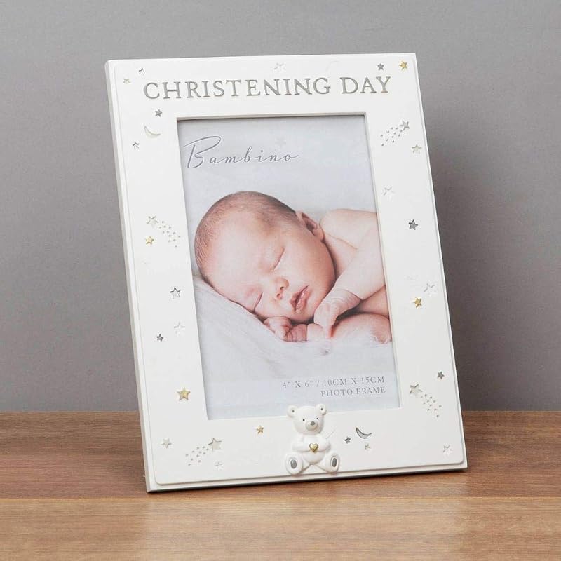 Widdop and Co Bambino 4x6 Resin Christening Day Photo Frame