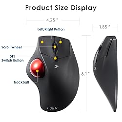 SANWA 2.4G Wireless Ergonomic Trackball