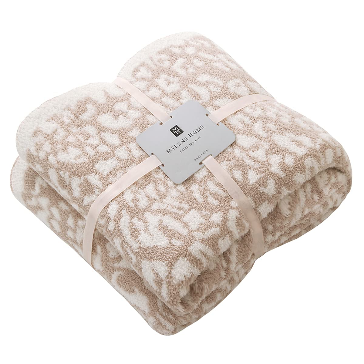 Photo 1 of MH MYLUNE HOME Ultra Soft Leopard Throw Blanket (50x60 inches) Microfiber Blanket Plush Warm Reversible Cheetah Blanket Leopard Pattern Throw for Couch Bed Sofa - Khaki, 50"x60"