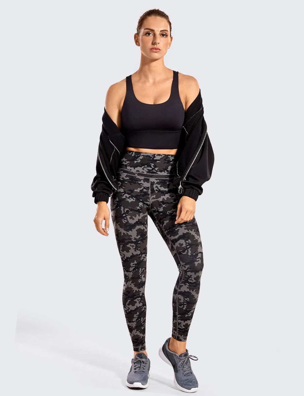 CRZ YOGA Strappy Sports Bras for Women Longline Wirefree Padded Medium Support Yoga Bra Top at  Women’s Clothing store