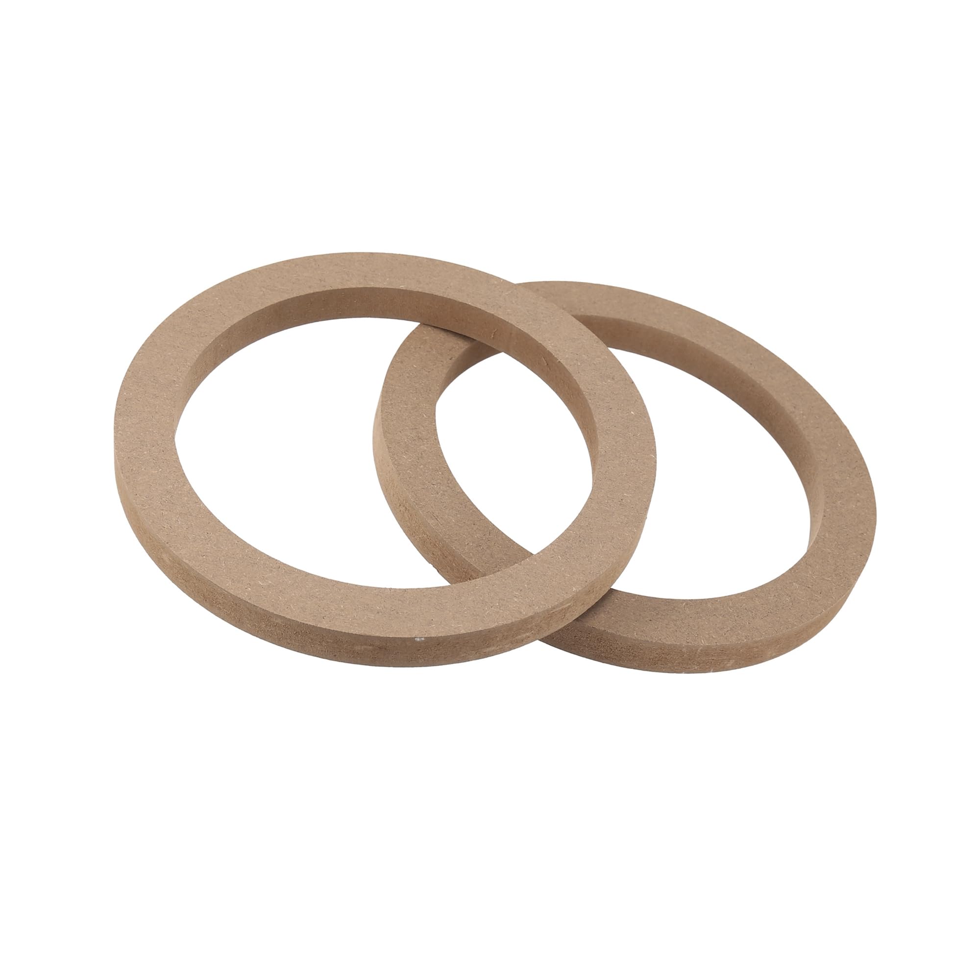 Hihaha 2 Pcs 6.5" Universal Wooden Car Speaker Subwoofer Spacer Rings Durable Material
