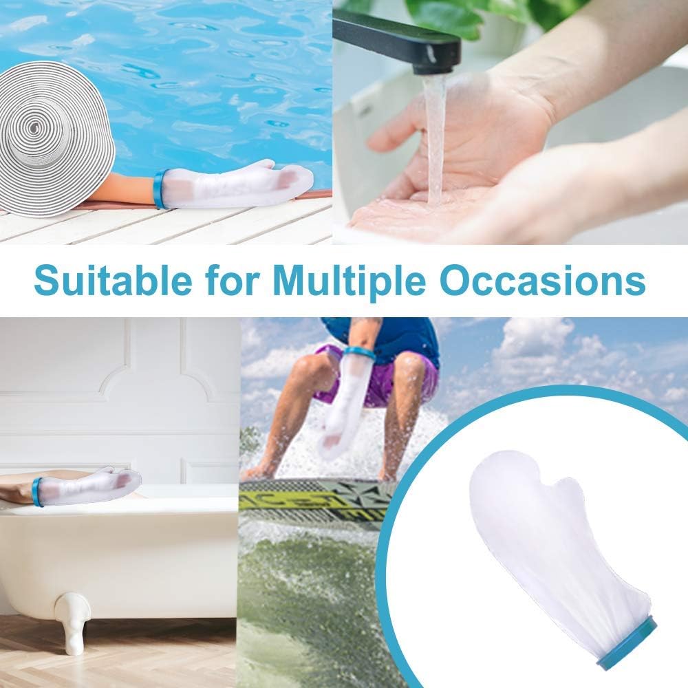 [2020 New Upgrade]Adult Waterproof Arm Cast Wound Cover Protector for Shower Bath, Arm Cast Sleeve Bag Covers for Broken Hands, Wrists, Reusable Bandage Cover Dressing Protector-19.09 inches: Health & Personal Care