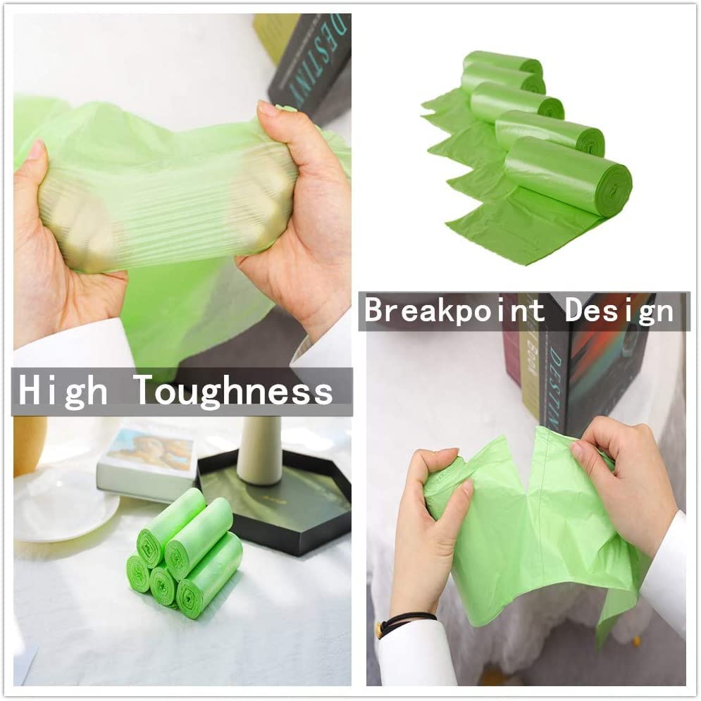 4 Gallon Small Trash Bags Biodegradable Trash Bags Extra Strong Small Garbage Bags Unscented, for Bathroom Bedroom Office Kitchen Trash Can ( 4 Gallon 100PCS)