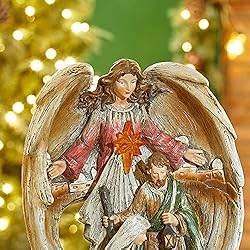 glitzhome 11" H Guardian Angel with Holy