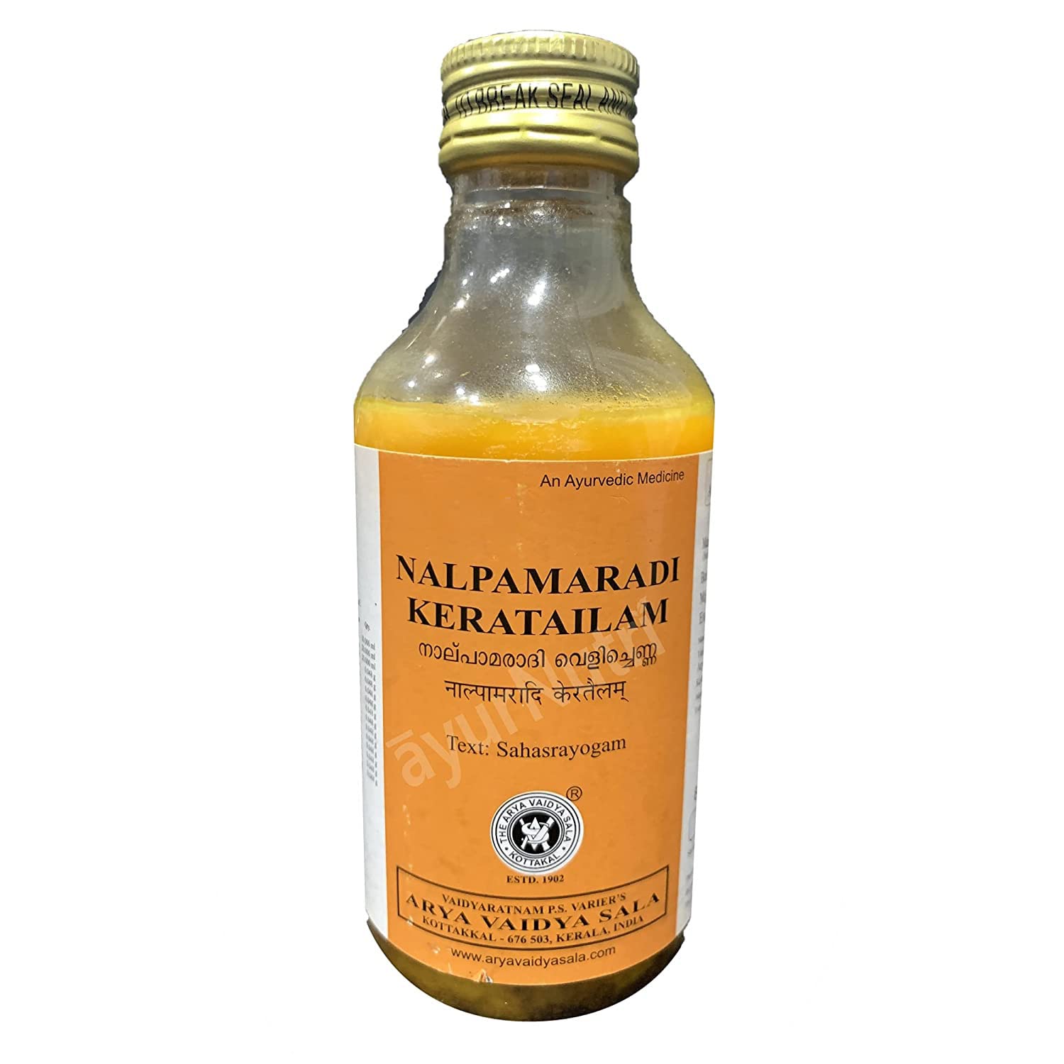 Ayurvedic Nalpamaradi Kera Tailam By Arya Vaidya Sala