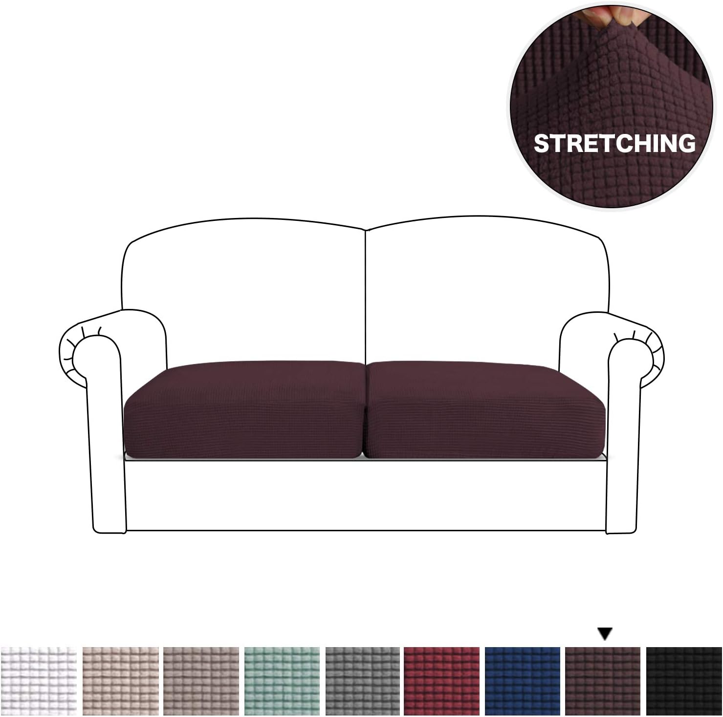 BellaHills High Stretch Cushion Cover Sofa Cushion Furniture Protector