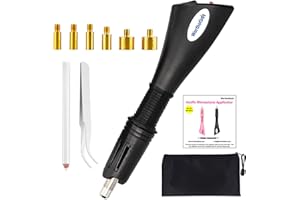 Worthofbest Hotfix Applicator Tool, Black, Plastic for Art, Craft, Furniture, Clothing, Accessories, Home Decor, Wood, Cardstock
