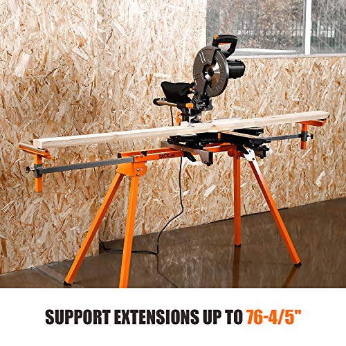 TACKLIFE Miter Saw Stand with Durable Iron Skeleton frame, 21.6lbs