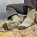 Merino Wool Crew Hiking Sock - Moisture Wicking - Olive Green - Small