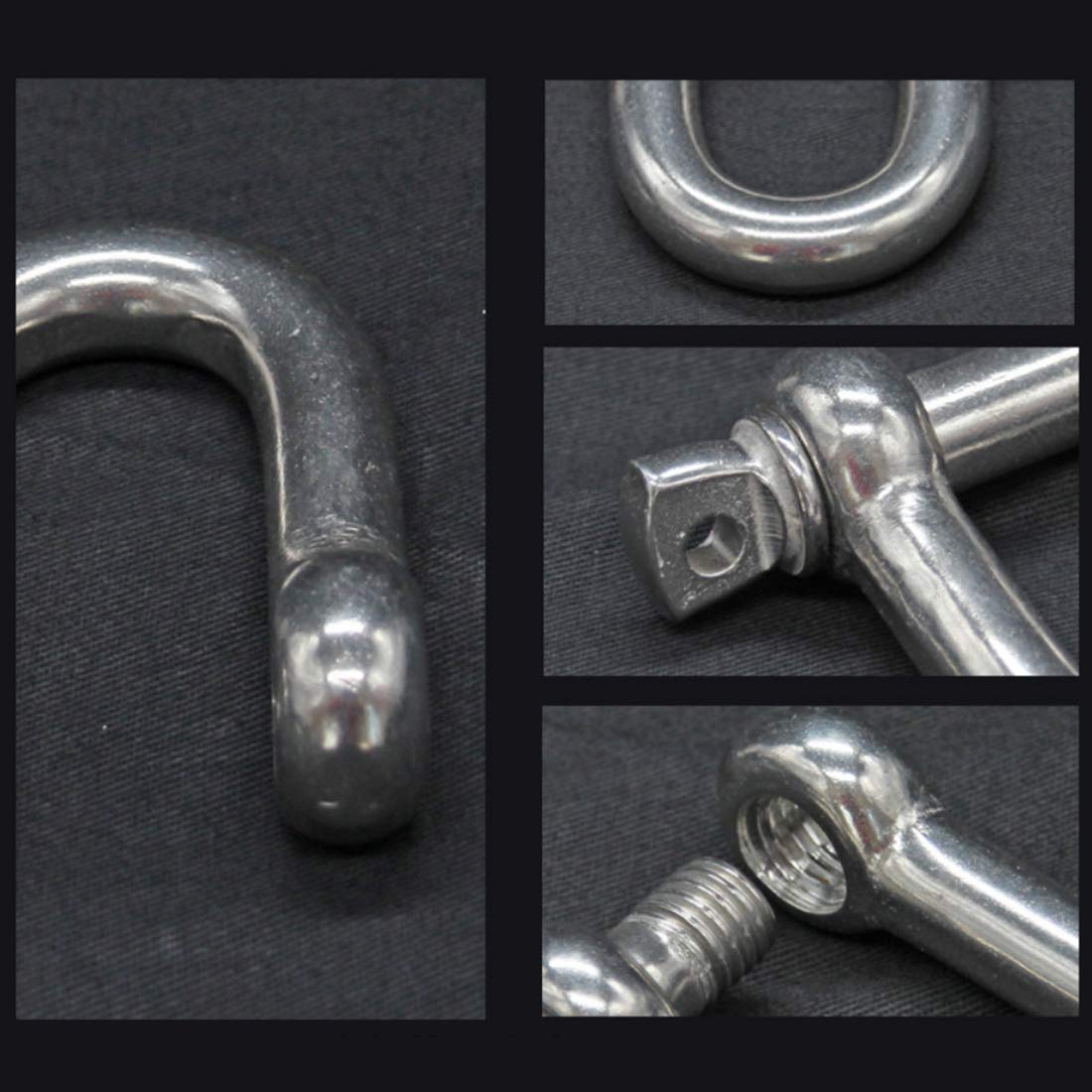 D Ring Shackle Lock-M10/0.4", 304 Stainless Steel D Ring for Heavy Duty Construction Rigging, Vehicle Recovery, Hauling - Image 5