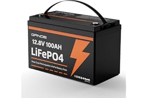 GRNOE 12V 100Ah LiFePO4 Battery Lithium Battery Group 31 Built-in 100A BMS, 1280Wh Up to 15000 Deep Cycles Rechargeable Battery for RV, Marine, Van, Backup