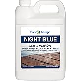 Night Blue Lake and Pond Dye - One Gallon of Professional Lake &amp; Pond Dye - Treats Up to 1 Acre - Combination of Pond Champs Blue &amp; Black Dye - Safe for Fish, Wildlife, Pets &amp; Children