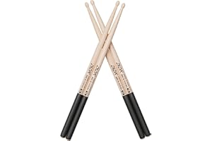 DIDA Drum Sticks for Drums, American Hard Maple Drumsticks, Drumsticks with ANTI-SLIP Handle, Drum Stick for Electronic Drums set, Sugar Maple Drum Sticks (2 Pairs, 5A American Hard Maple)