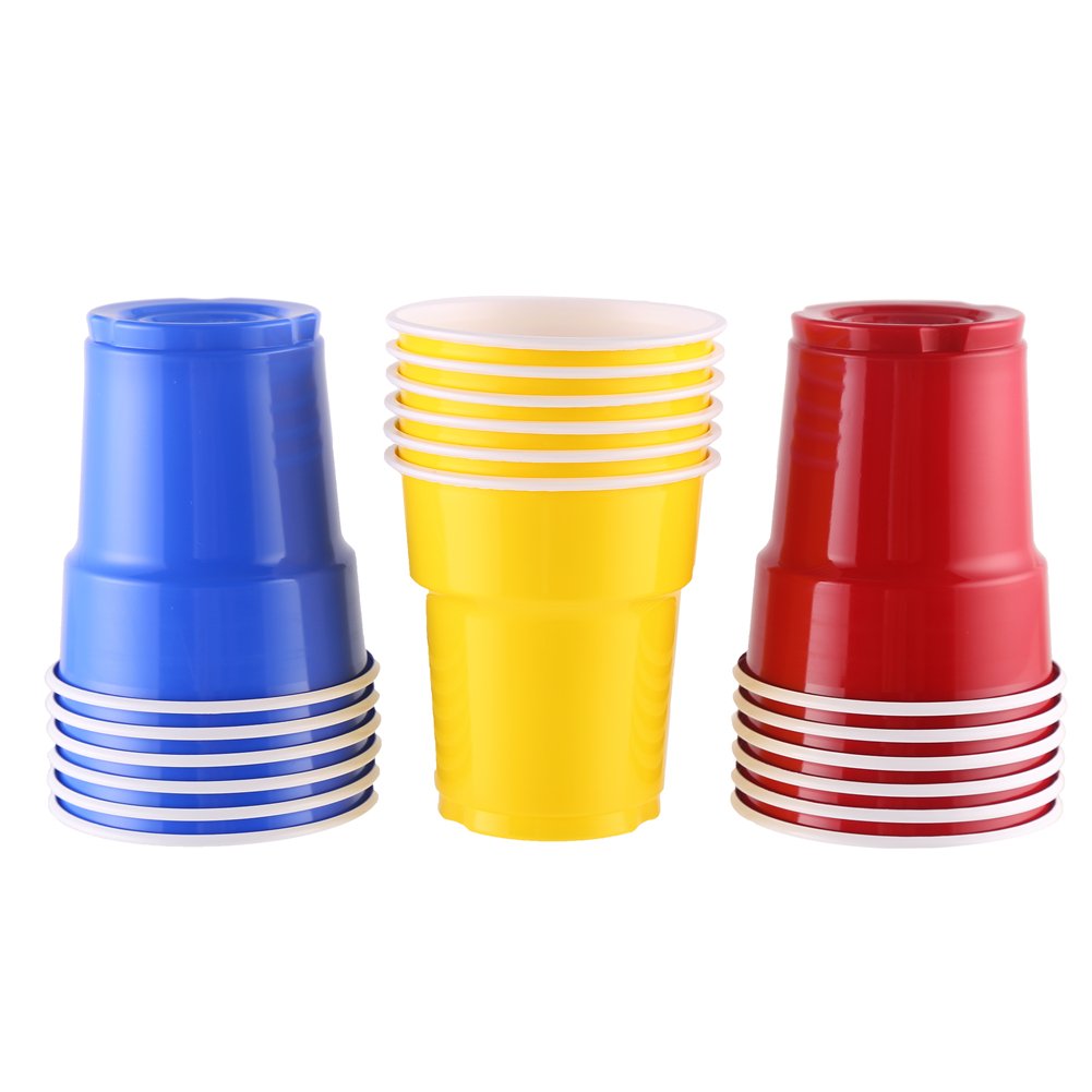 CCINEE Plastic Disposable American Party Beer Pong Cups 7 OZ(200ML
